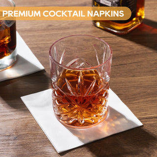 1 - Ply Solid White Premium Linen - Fee Cocktail Napkins - Weddings & Parties - FOCUSLINE - JOLLYCHEF