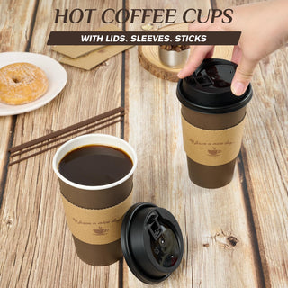 Multiple Size Brown Paper Coffee Cups Sets - Office & Party - LITOPAK - JOLLYCHEF