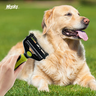 Multi - Functional 3 - in - 1 Grooming Rake Deshedding Brush - Pet Grooming & Shedding Season - Miyoky - JOLLYCHEF
