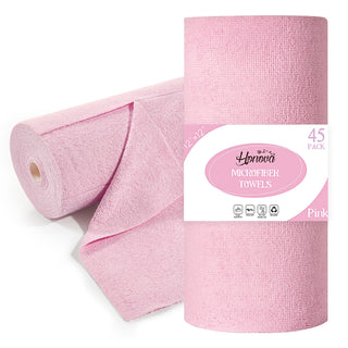 12inx12in Pink Tear Away Perforated Microfiber Cleaning Cloth - Kitchen & Car Cleaning - honova - JOLLYCHEF