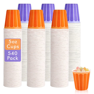 5oz Purple & Orange Paper Dessert Cups - Party & Picnic - LITOPAK - JOLLYCHEF
