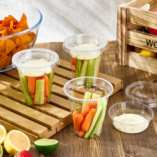 12 oz Clear Elegant Parfait Cup with Insert & Flat lids - Party&Wedding - Lilymicky - JOLLYCHEF