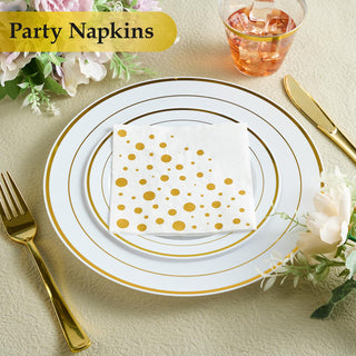 3 - Ply Solid Gold Cocktail Napkins – Weddings & Parties – Vplus - JOLLYCHEF