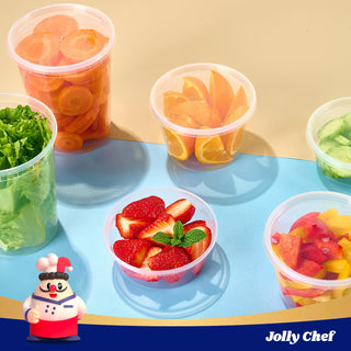 Plastic Round Meal Prep Containers with Lids - Meal Prep & Food Storage - Jolly Chef - JOLLYCHEF