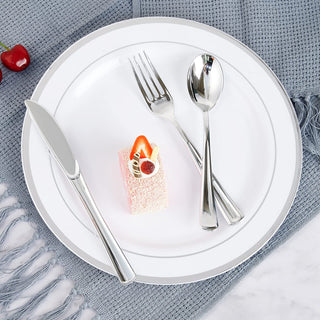 Silver Food - Grade Plastic Knives, Forks & Spoons - Catering & Parties - FOCUSLINE - JOLLYCHEF