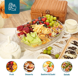 4 - Compartment Condiment Tray with Lid - Family Gatherings & Outdoor BBQs – Luckore - JOLLYCHEF