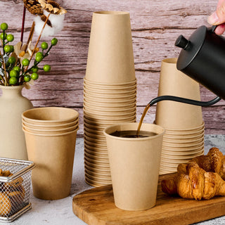 Multiple Size High End Brown Paper Coffee Cups - Diy Design & Office - LITOPAK - JOLLYCHEF