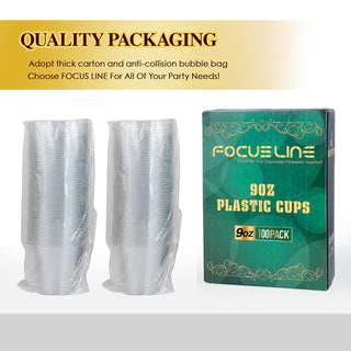9oz Silver Glitter Wide Mouth PS Plastic Dessert Cups - Party & Wedding - FOCUSLINE - JOLLYCHEF