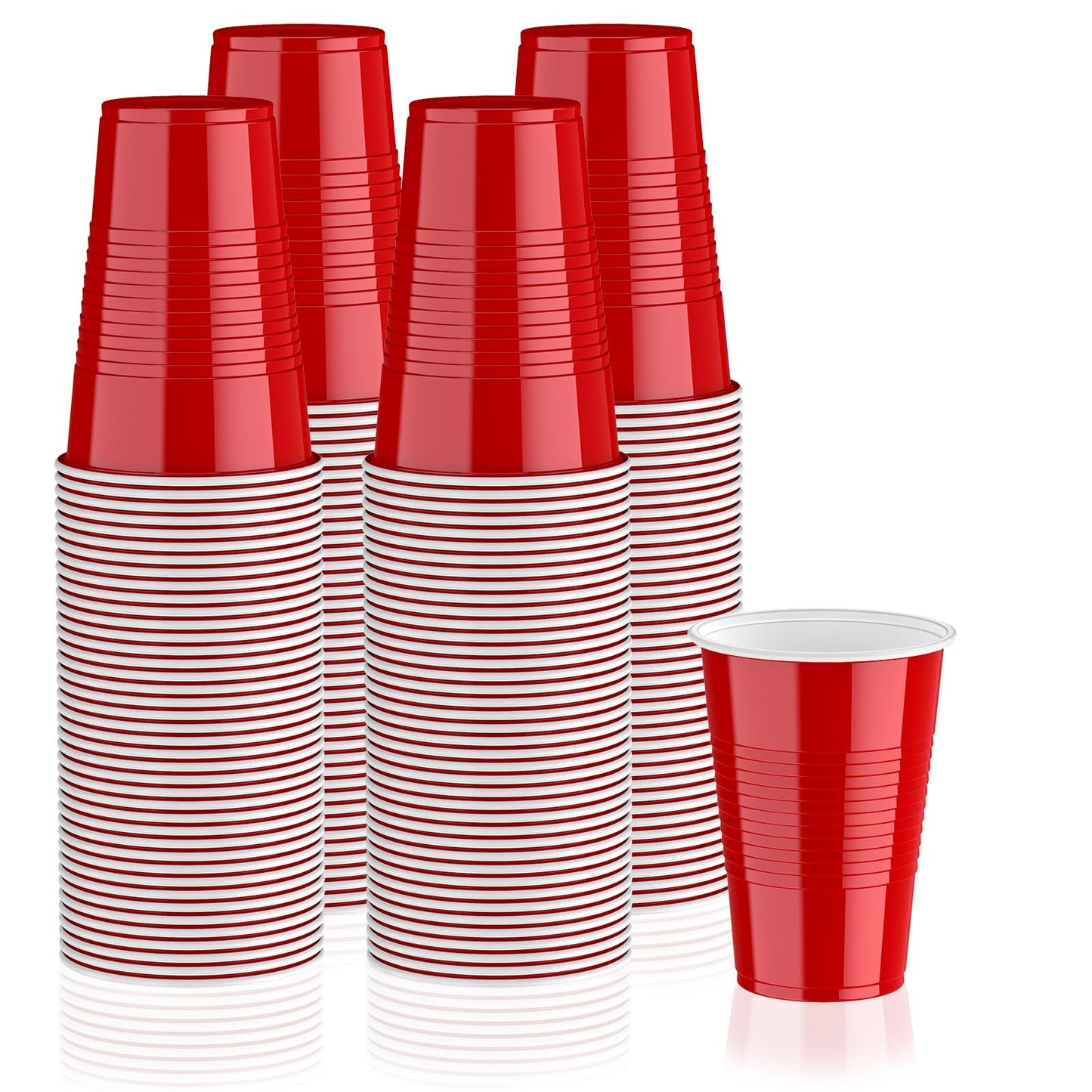 「Jolly Choice」Red Party Disposable Plastic Cups