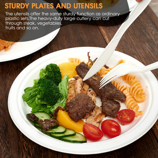 Natural Compostable Plate Set - Camping & Picnics - FOCUSLINE - JOLLYCHEF