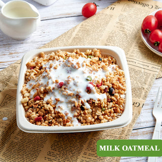 Natural Square Eco - Friendly Compostable Bowls - Snacks & Salads - Vplus - JOLLYCHEF