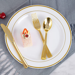 Gold Elegant Plastic Knives, Forks & Spoons - Catering & Wedding - FOCUSLINE - JOLLYCHEF