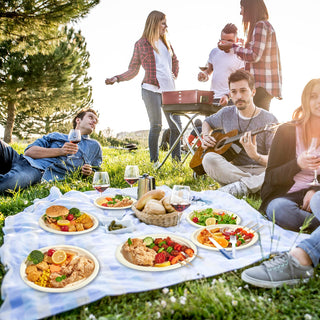 10in / 12in White Oval Compostable Plates - BBQ & Party - Vplus - JOLLYCHEF