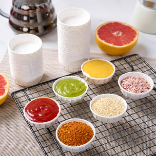 1oz White Round Medicine Cups - Pill Cups & Tasting Cups - LITOPAK - JOLLYCHEF