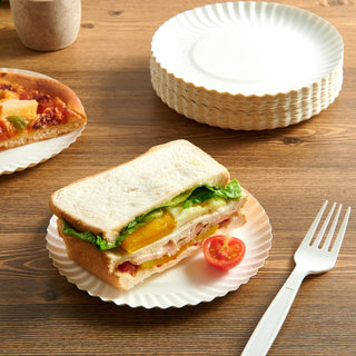 6in /8.5in White Paper Plates - Perfect for Picnics & Birthdays - JOLLY PARTY - JOLLYCHEF
