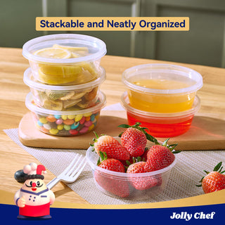 Plastic Round Meal Prep Containers with Lids - Meal Prep & Food Storage - Jolly Chef - JOLLYCHEF