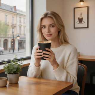 Wholesale Black Coffee Cups | Paper Cups for Coffee, Tea, Hot Chocolate | Food-Grade | Cafe Supply