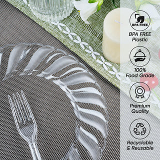 Clear Plastic Plates with Curved Edges - Weddings & Parties - FOCUSLINE - JOLLYCHEF