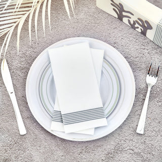 1 - Ply Sliver Striped Pattern Paper Napkins - Guestrooms & Bathroom - LITOPAK - JOLLYCHEF