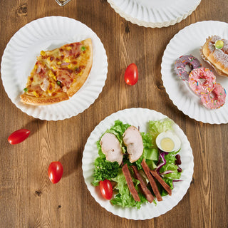 6in /8.5in White Paper Plates - Perfect for Picnics & Birthdays - JOLLY PARTY - JOLLYCHEF