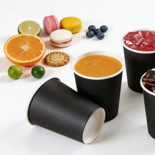 Wholesale Black Coffee Cups | Paper Cups for Coffee, Tea, Hot Chocolate | Food-Grade | Cafe Supply