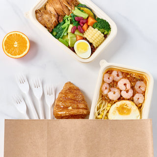 JOLLY CHEF 500 Tenedores de Plástico Blancos, Tenedores Desechables a Granel, Cubiertos de Plástico Resistentes al Calor para Restaurantes de Comida para Llevar, Reuniones Familiares, Actividades al Aire Libre