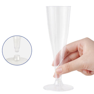 Flûtes à champagne en vrac de 130 ml | Vaisselle en plastique pour mimosas, vin mousseux | Qualité alimentaire | Fourniture de restaurant