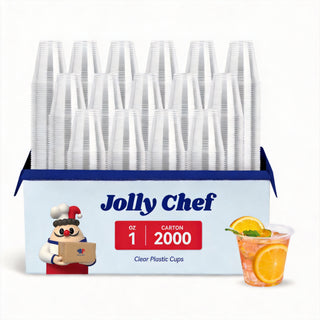 1 oz/2 oz Bulk Plastic Shot Glasses | Disposable Shot Cups for Wine, Whiskey, Jelly Shots, Desserts | PET Plastic | Restaurant Supply, Bar Supply