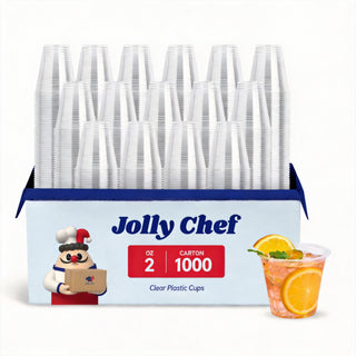 1 oz/2 oz Bulk Plastic Shot Glasses | Disposable Shot Cups for Wine, Whiskey, Jelly Shots, Desserts | PET Plastic | Restaurant Supply, Bar Supply