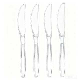 FOCUSLINE 240 Cucharas de Plástico Transparente de 6.2 Pulgadas, Resistentes, Sólidas y Duraderas, Cucharas Desechables Premium a Granel, Adecuadas para Catering, Fiestas, Eventos y Uso Diario