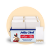 Jolly Chef disposable hand towels, 17x12 inch linen-feel paper with golden stripe design, carton of 1200.