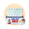 Jolly Chef 3oz cloud pattern paper cups, 3200 count carton.