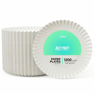 6in/8.5in Bulk Paper Plates | Disposable Plates for Sandwiches, Cake, Chips | BPA Free | Restaurant Supply