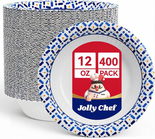 Cuencos de papel a granel de 12/16/20 oz | Cuencos desechables para bistec, pasta, ensalada | Resistentes a la humedad | Suministro para restaurantes