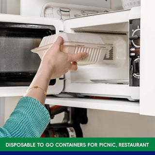 Brown Microwave - Safe Compostable Take Out Food Containers with Lids - Catering & Picnics - Jolly Chef - JOLLYCHEF
