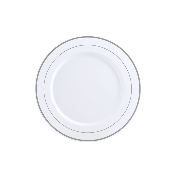 10in Bulk White Plastic Plates | Case Disposable Plates for Salads, Sandwiches, Desserts | BPA-Free | Restaurant Supply