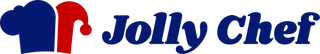 Jolly Chef Logo featuring chef hat with blue and red color.