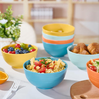 26oz Multicolor Round Lightweight & BPA - Free Wheat Straw Cereal Bowl - Breakfast & Outdoor Use - Luckore - JOLLYCHEF