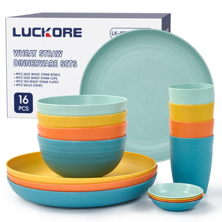 Multicolor Wheat Straw Dinnerware - Household & Picnic - Luckore - JOLLYCHEF