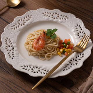 45% bone china hollow plate - suitable for family gatherings, parties, weddings