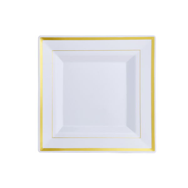 9.5in Bulk Plastic Plates | Disposable Plates for Appetizers, Desserts | 100% Food-Grade Plastic | Restaurant Supply