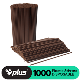 「Jolly Choice」1000 Count 7 Inch Coffee Cocktail Stirrers Straws Disposable Plastic Sip Stir Sticks Cocktail Drink Stirrers Sticks Cups Sip Straws for Bars Juice Drinking