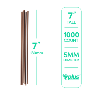 「Jolly Choice」1000 Count 7 Inch Coffee Cocktail Stirrers Straws Disposable Plastic Sip Stir Sticks Cocktail Drink Stirrers Sticks Cups Sip Straws for Bars Juice Drinking