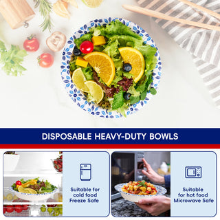 Jolly Chef product gallery image 5 named Disposable Paper Bowls,Strong,Soak Proof,Microwave Safe with 20oz