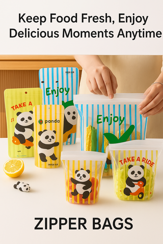 Seal Freshness with a Panda Smile 🐼✨——Food-Grade Resealable Bags