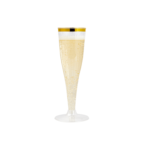 4.5oz Bulk Plastic Champagne Flutes | Champagne Glasses for Mimosas, Sparkling Wine | Hard Plastic | Restaurant Supply