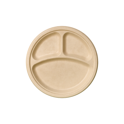 Compostable 3 Compartment Plates