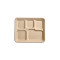 Compostable Square 5 Compartment Plates