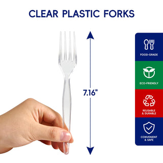 Clear Plastic Cutlery Sets & Spoons & Forks - Weddings & Birthdays - Jolly Chef - JOLLYCHEF