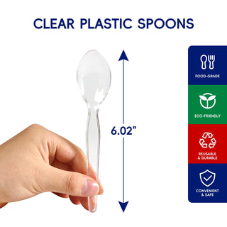 Clear Plastic Cutlery Sets & Spoons & Forks - Weddings & Birthdays - Jolly Chef - JOLLYCHEF